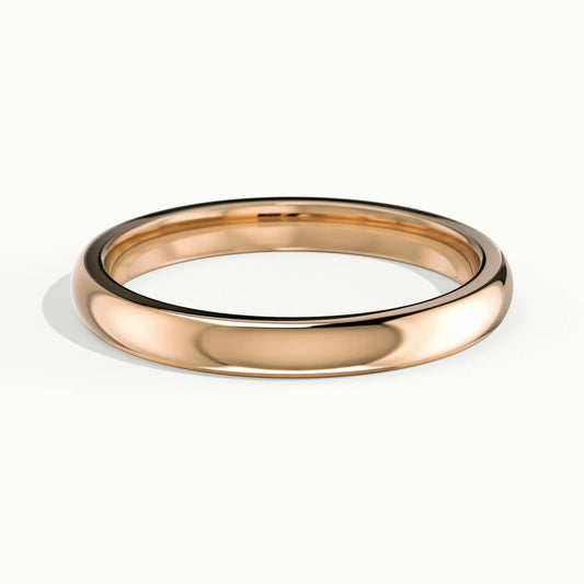 2.5mm Cushion Profile Wedding Band in 10K Rose Gold