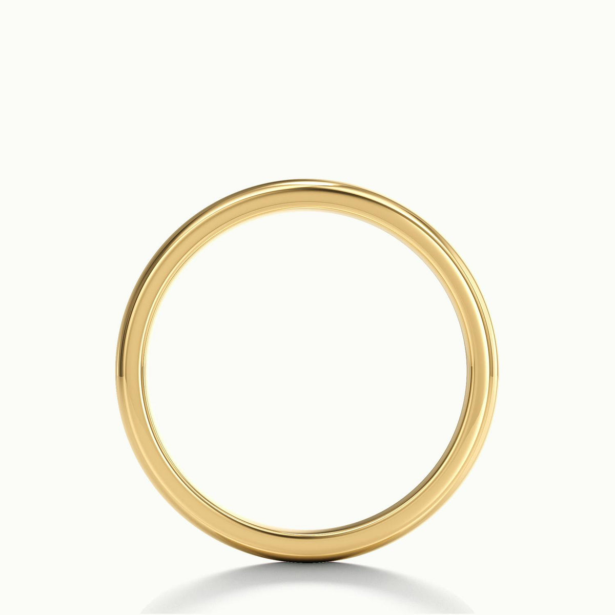 2.5mm Cushion Profile Wedding Band in 14K Yellow Gold