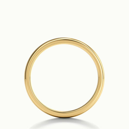 2.5mm Cushion Profile Wedding Band in 14K Yellow Gold