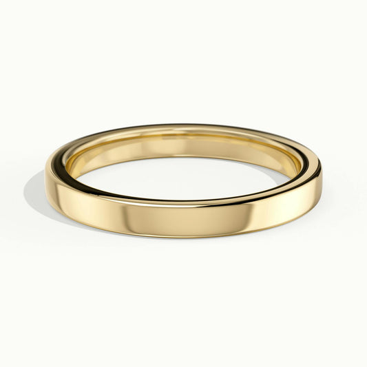 2.5mm Flat Comfort Fit Wedding Band in 10K Yellow Gold