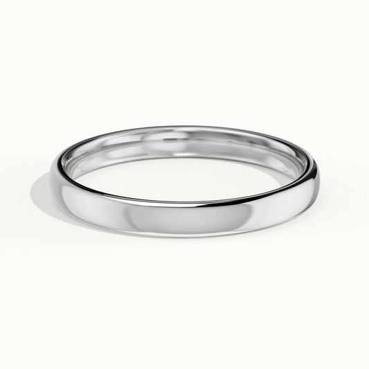 2.5mm Lightweight Comfort Fit Wedding Band in 14K White Gold