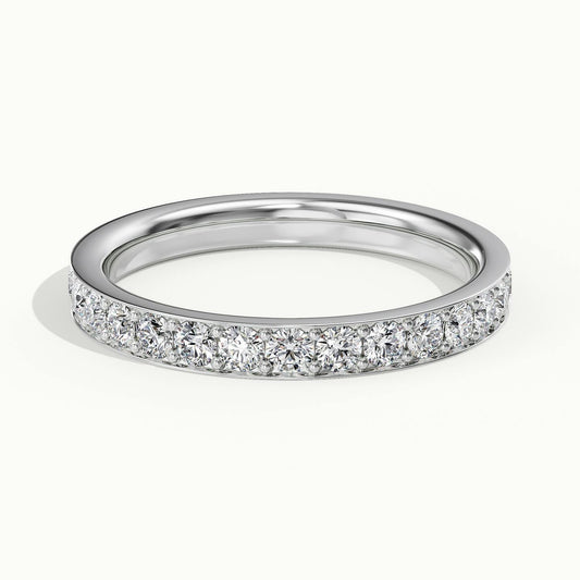 2.5mm Pavé Set Lab Grown Diamond Full Eternity Ring in 18K White Gold