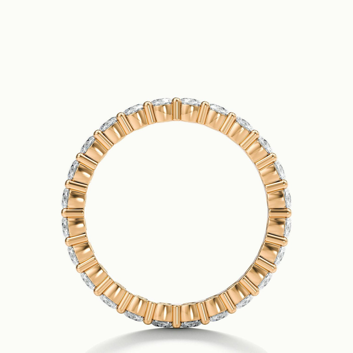 2.5mm Shared Prong Lab Grown Diamond Eternity Ring in 14K Rose Gold