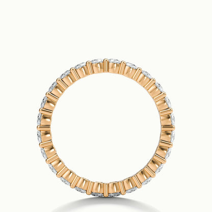 2.5mm Shared Prong Lab Grown Diamond Eternity Ring in 14K Rose Gold