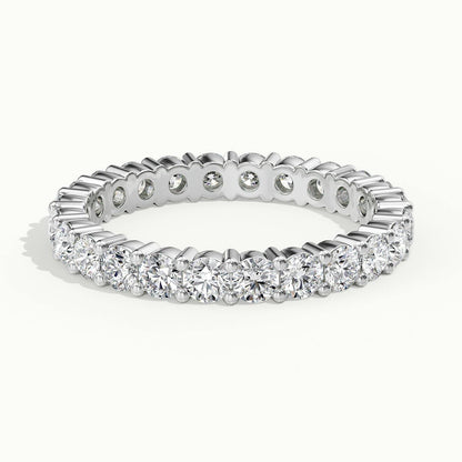 2.5mm Shared Prong Lab Grown Diamond Eternity Ring in 14K White Gold