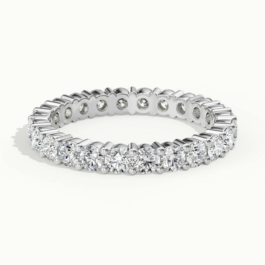 2.5mm Shared Prong Lab Grown Diamond Eternity Ring in 14K White Gold