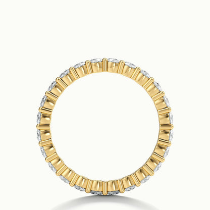 2.5mm Shared Prong Lab Grown Diamond Eternity Ring in 14K Yellow Gold