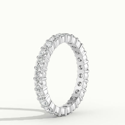 2.5mm Shared Prong Lab Grown Diamond Eternity Ring in 18K White Gold