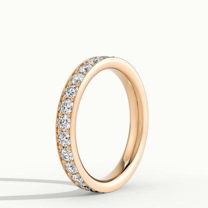 2.75mm Pavé Set Lab Grown Diamond Full Eternity Ring in 14K Rose Gold