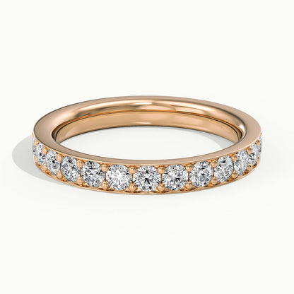 2.75mm Pavé Set Lab Grown Diamond Full Eternity Ring in 14K Rose Gold