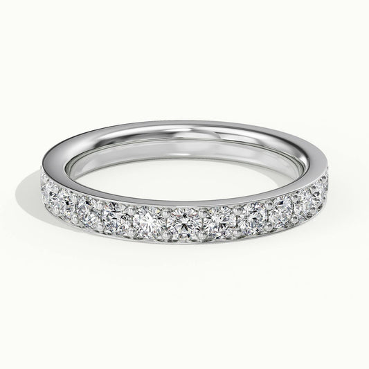 2.75mm Pavé Set Lab Grown Diamond Full Eternity Ring in 14K White Gold