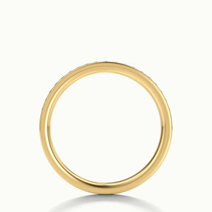 2mm Channel Set Lab Grown Diamond Full Eternity Ring in 18K Yellow Gold