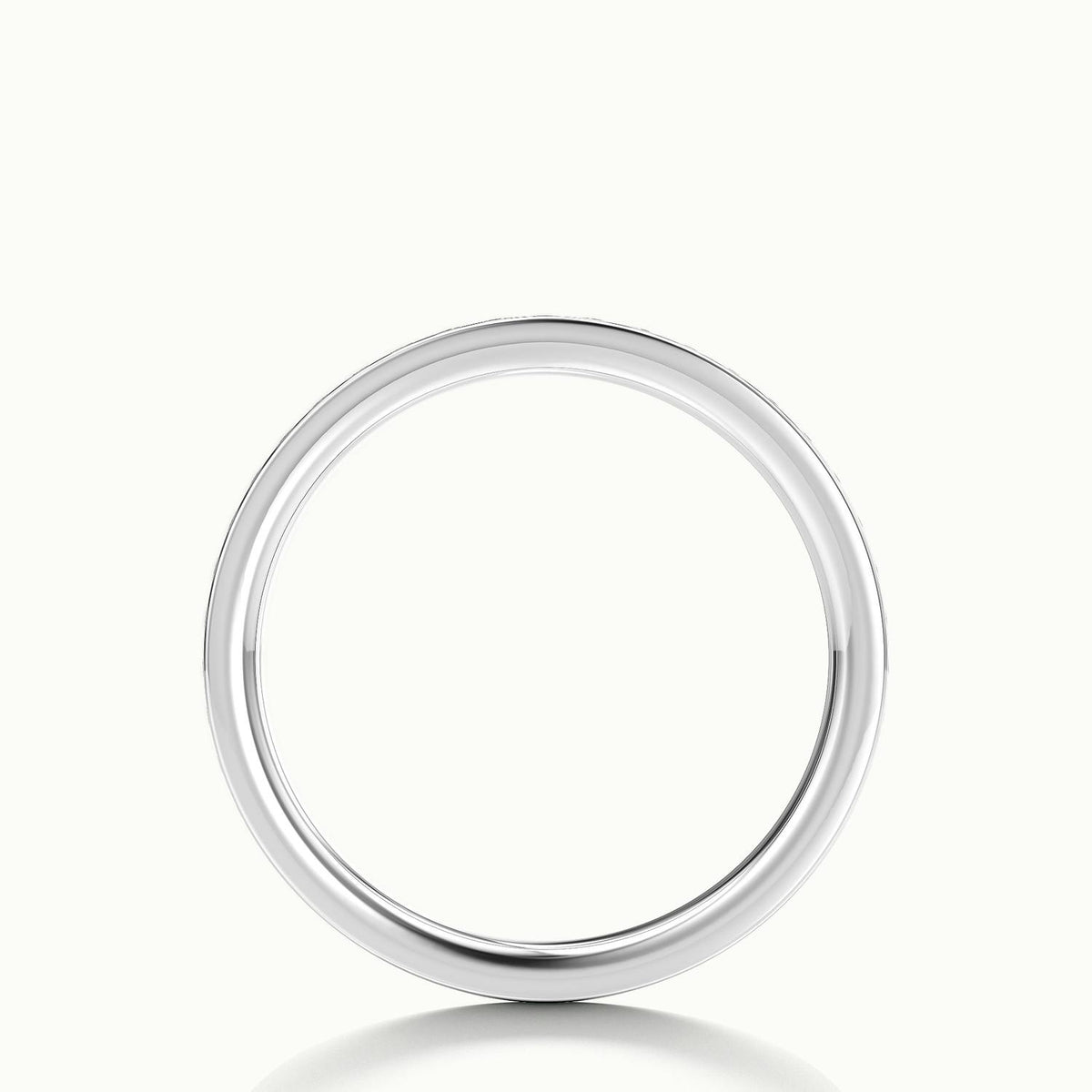 2mm Channel Set Lab Grown Diamond Half Eternity Ring in Platinum