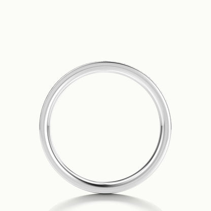 2mm Channel Set Lab Grown Diamond Half Eternity Ring in Platinum
