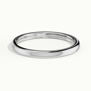 2mm Classic Comfort Fit Wedding Band in 10K White Gold