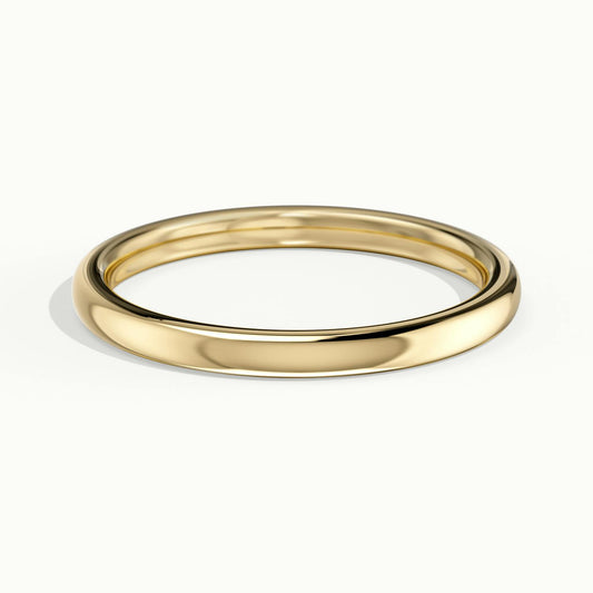 2mm Classic Comfort Fit Wedding Band in 10K Yellow Gold