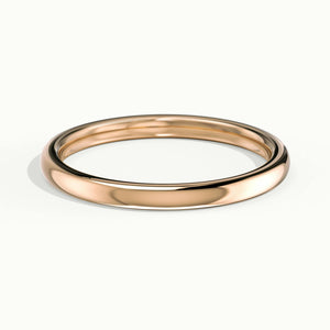 2mm Classic Comfort Fit Wedding Band in 18K Rose Gold