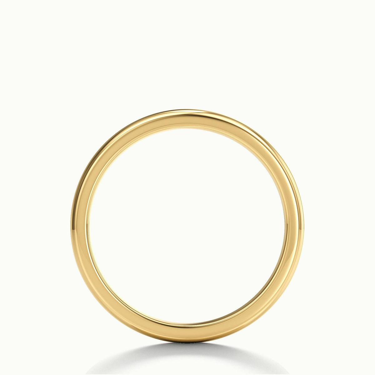 2mm Cushion Profile Wedding Band in 10K Yellow Gold