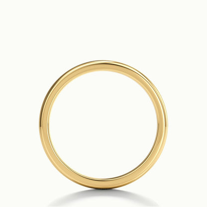 2mm Cushion Profile Wedding Band in 10K Yellow Gold