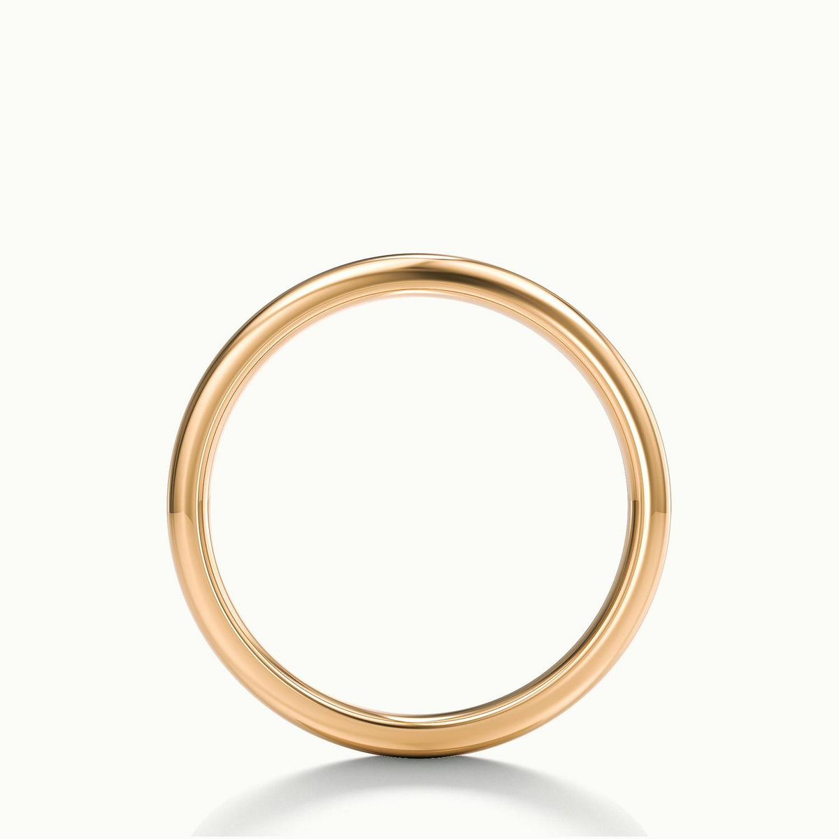 2mm Domed Comfort Fit Wedding Band in 14K Rose Gold