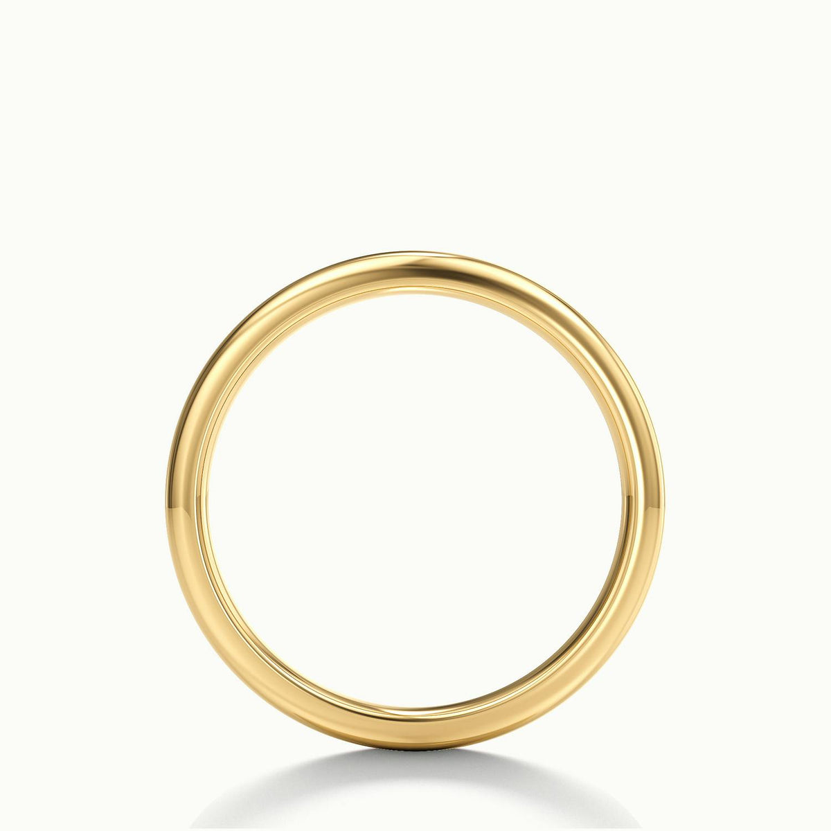 2mm Domed Comfort Fit Wedding Band in 18K Yellow Gold