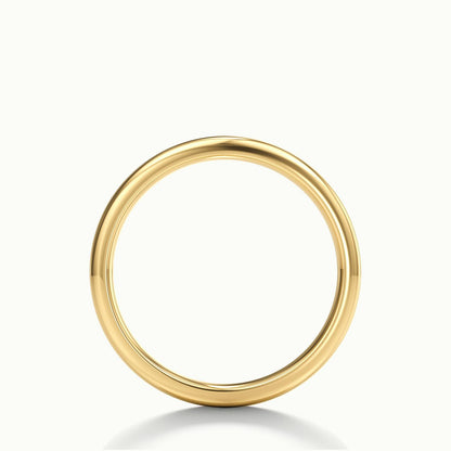 2mm Domed Comfort Fit Wedding Band in 18K Yellow Gold