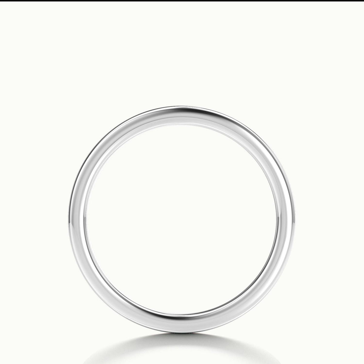 2mm Flat Comfort Fit Wedding Band in 14K White Gold