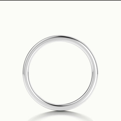 2mm Flat Comfort Fit Wedding Band in 14K White Gold