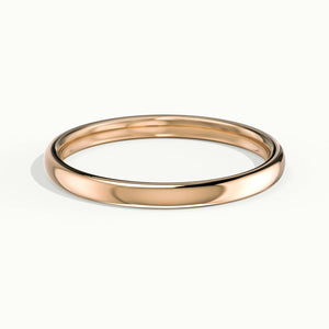 2mm Lightweight Comfort Fit Wedding Band in 10K Rose Gold
