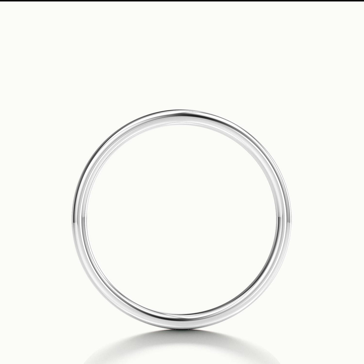 2mm Lightweight Comfort Fit Wedding Band in 14K White Gold