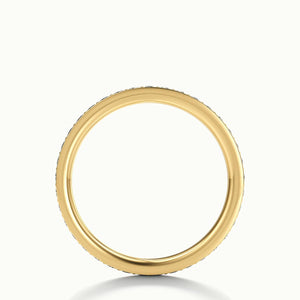 2mm Pavé Set Lab Grown Diamond Full Eternity Ring in 10K Yellow Gold