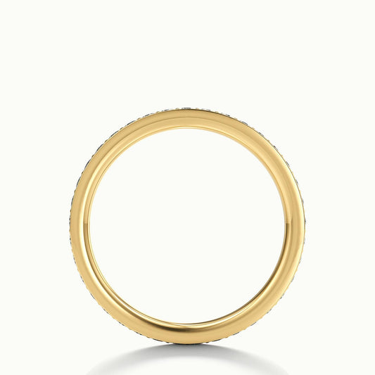 2mm Pavé Set Lab Grown Diamond Full Eternity Ring in 10K Yellow Gold