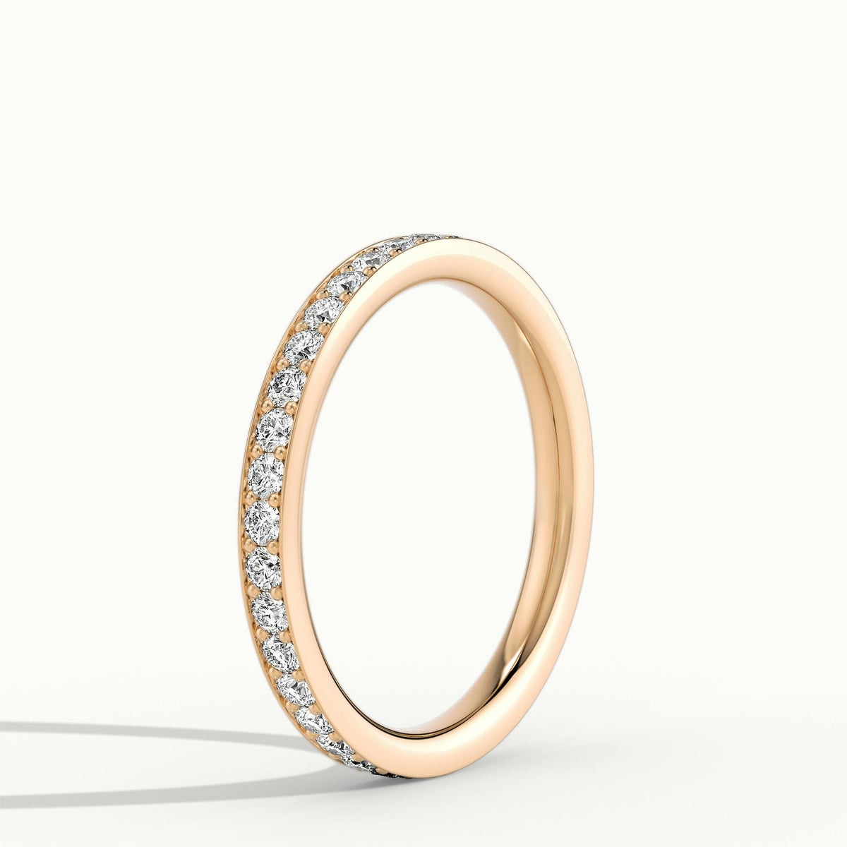 2mm Pavé Set Lab Grown Diamond Full Eternity Ring in 14K Rose Gold