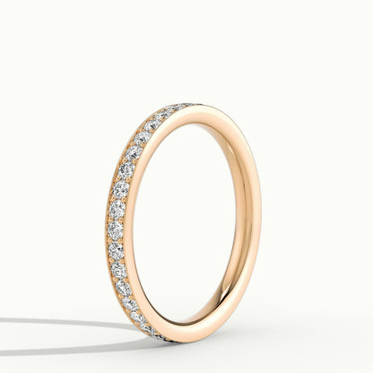 2mm Pavé Set Lab Grown Diamond Full Eternity Ring in 14K Rose Gold