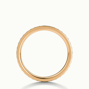 2mm Pavé Set Lab Grown Diamond Full Eternity Ring in 14K Rose Gold