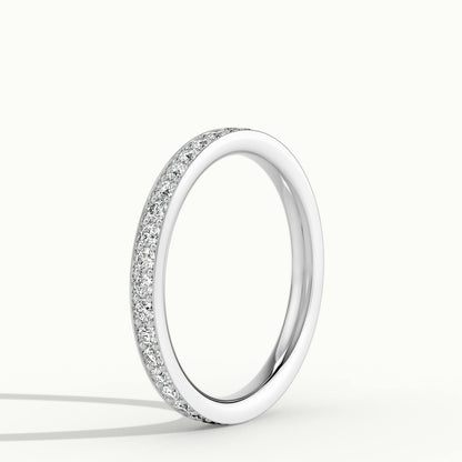 2mm Pavé Set Lab Grown Diamond Full Eternity Ring in 14K White Gold