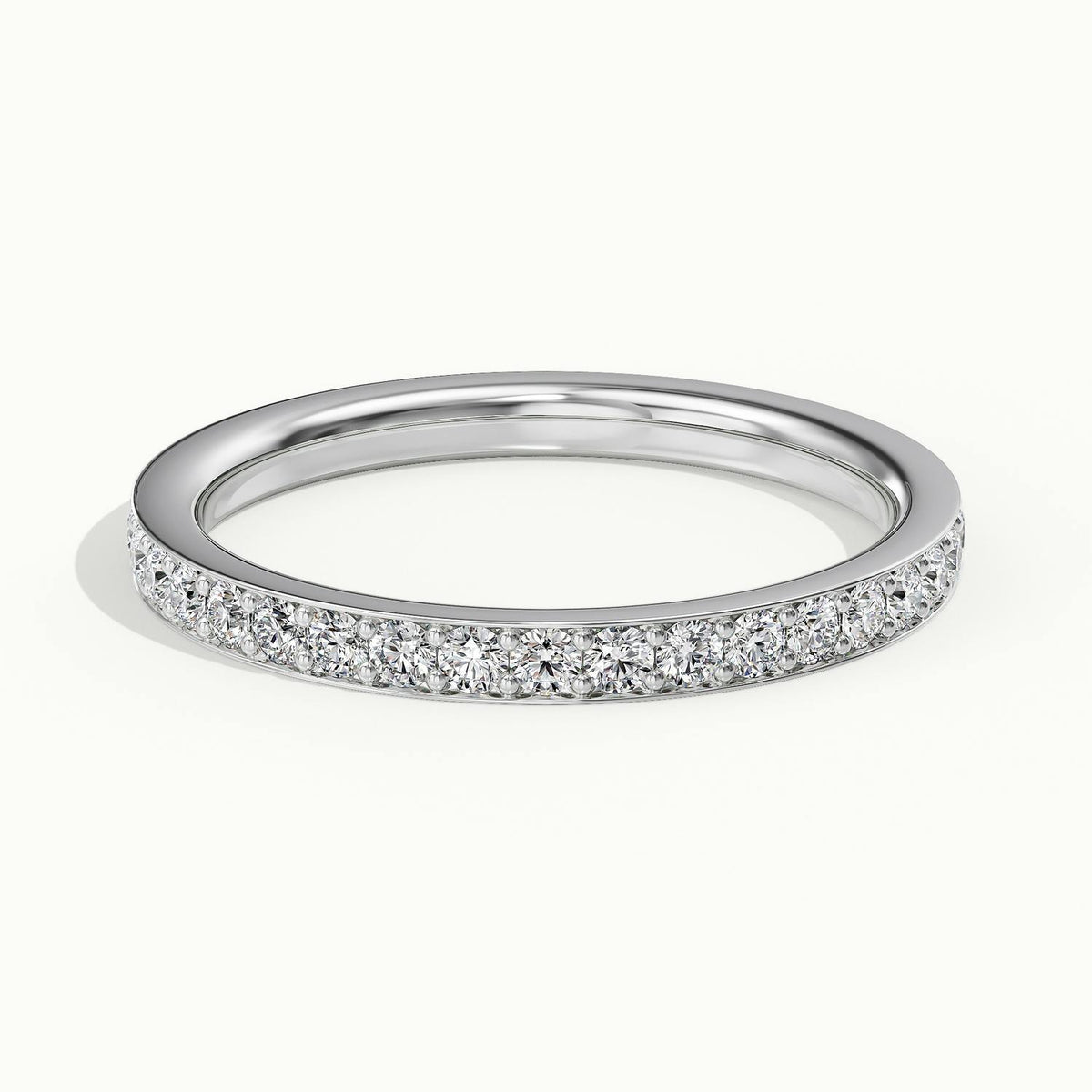 2mm Pavé Set Lab Grown Diamond Full Eternity Ring in 14K White Gold