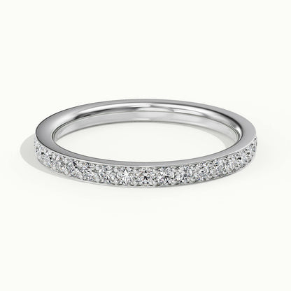 2mm Pavé Set Lab Grown Diamond Full Eternity Ring in 14K White Gold