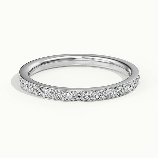 2mm Pavé Set Lab Grown Diamond Full Eternity Ring in 14K White Gold