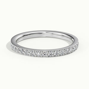 2mm Pavé Set Lab Grown Diamond Full Eternity Ring in 18K White Gold