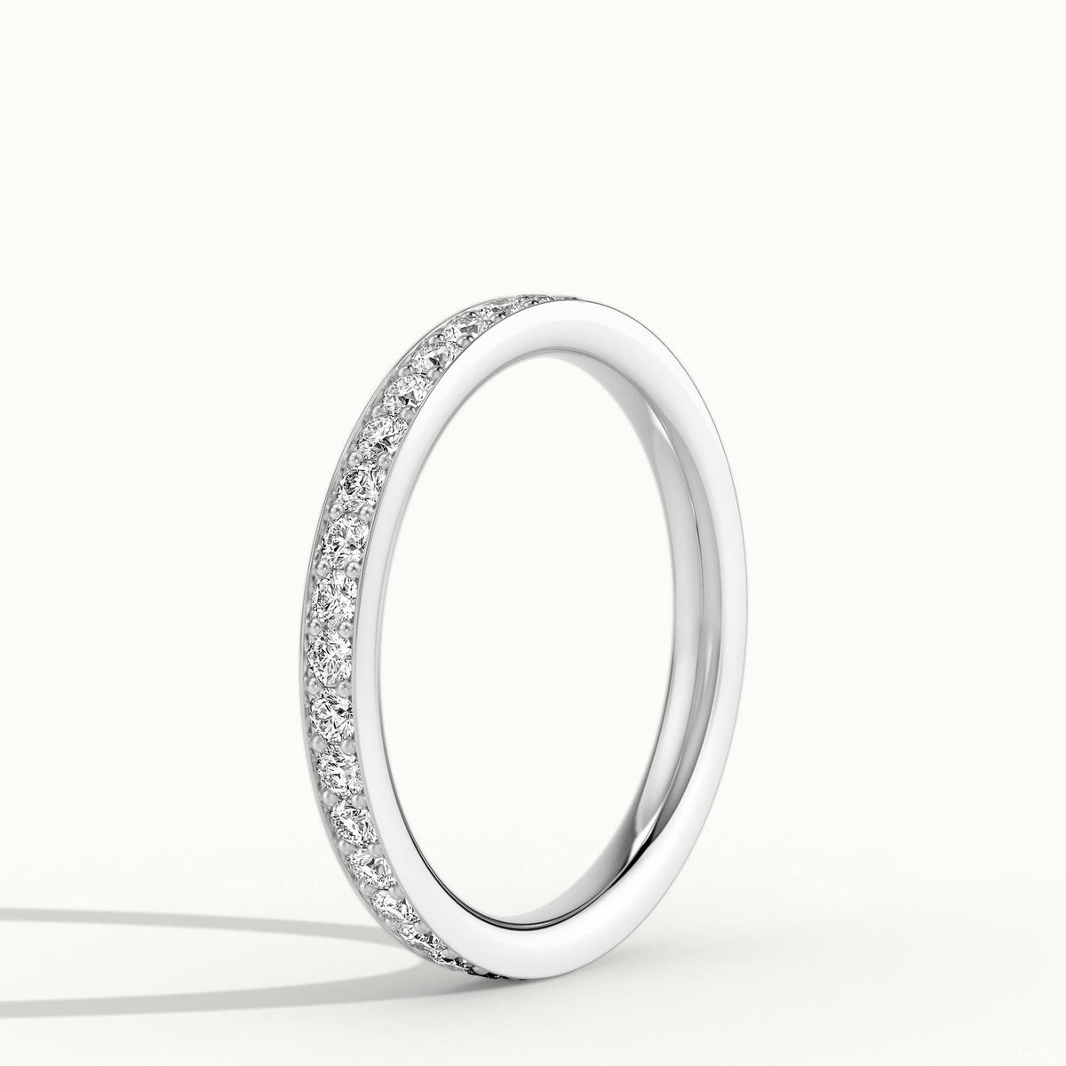 2mm Pavé Set Lab Grown Diamond Full Eternity Ring in Platinum