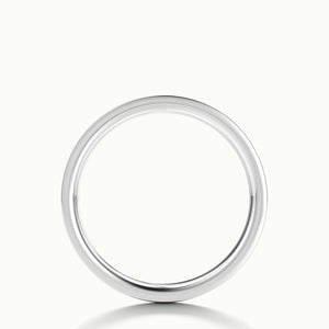 2mm Pavé Set Lab Grown Diamond Half Eternity Ring in Platinum