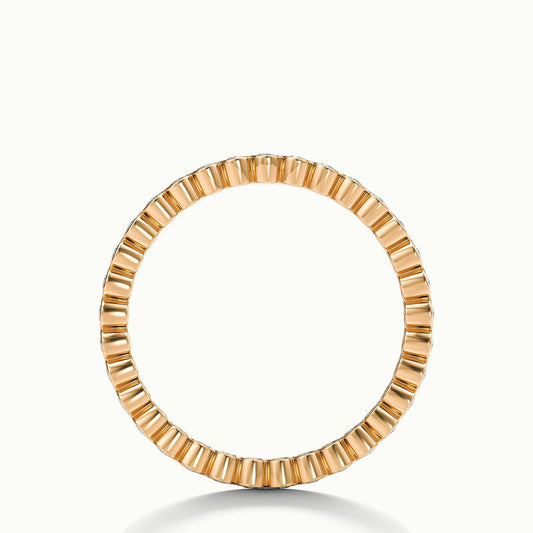 2mm Round Bezel Set Lab Grown Diamond Eternity Ring in 10K Rose Gold