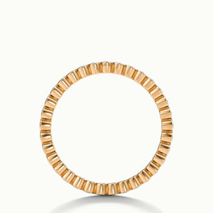 2mm Round Bezel Set Lab Grown Diamond Eternity Ring in 14K Rose Gold