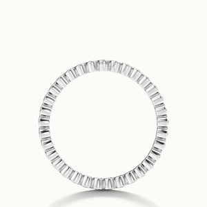 2mm Round Bezel Set Lab Grown Diamond Eternity Ring in Platinum