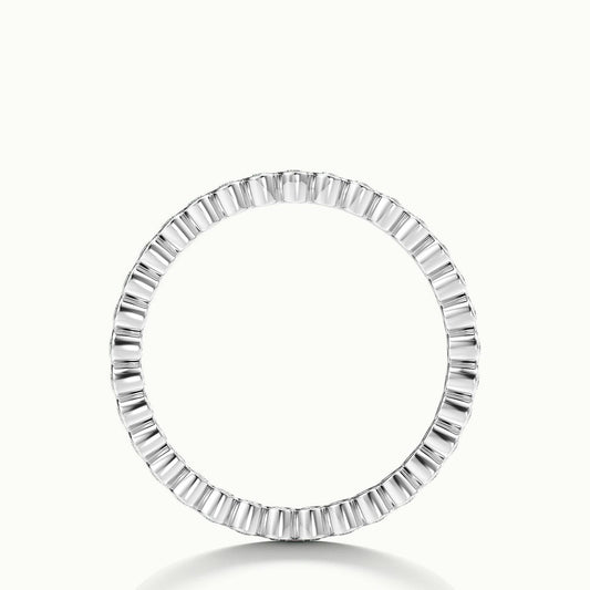 2mm Round Bezel Set Lab Grown Diamond Eternity Ring in Platinum