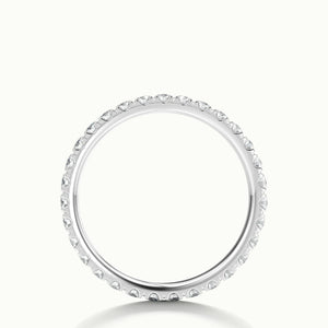 2mm Scalloped Pavé Lab Grown Diamond Full Eternity Ring in Platinum