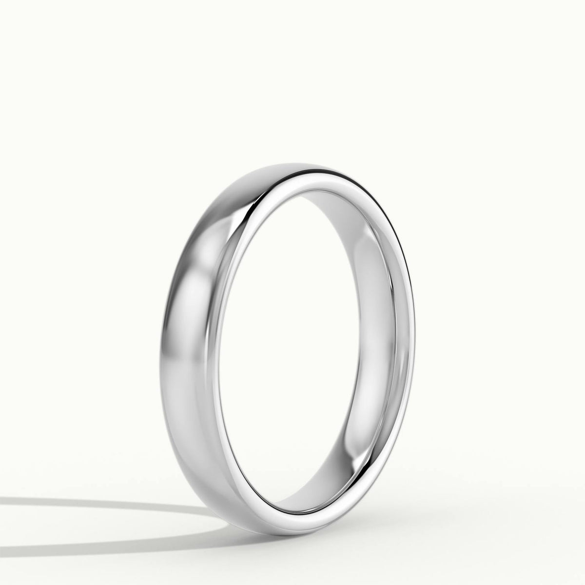 3.5mm Classic Comfort Fit Wedding Band in 14K White Gold
