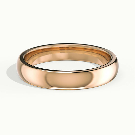3.5mm Cushion Profile Wedding Band in 14K Rose Gold