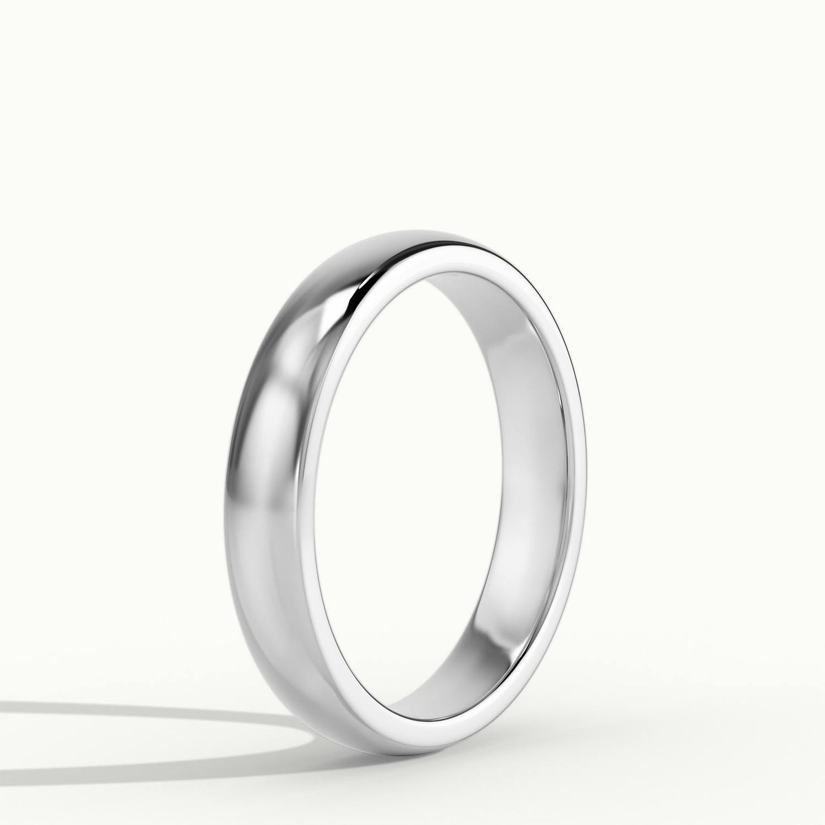 3.5mm Cushion Profile Wedding Band in 14K White Gold